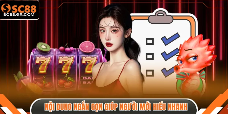 Nội dung ngắn gọn giúp người mới hiểu nhanh