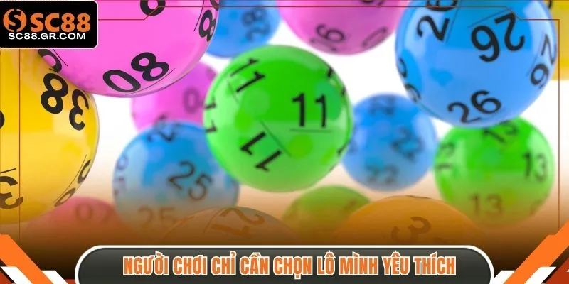 Người chơi chỉ cần chọn lô mình yêu thích